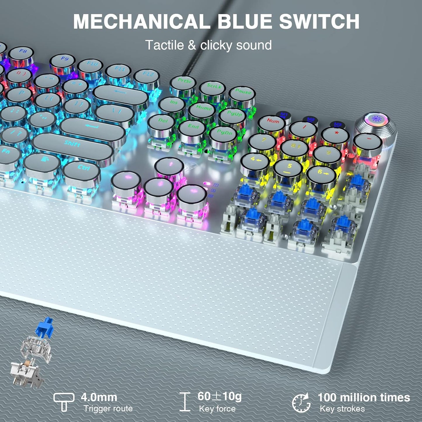 Typewriter Style Mechanical Gaming Keyboard