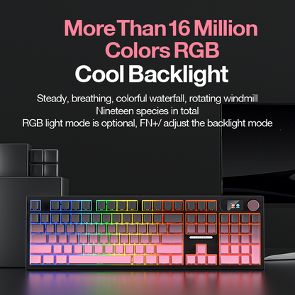 Full Size RGB Gaming Keyboard With TfT