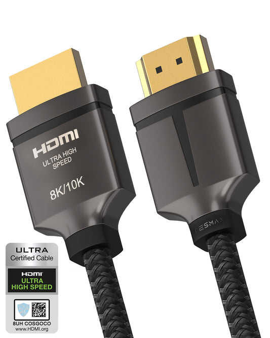 8K HDMI 2.1 Cable Certified for 8K@60Hz 4K@120Hz 2K@240Hz